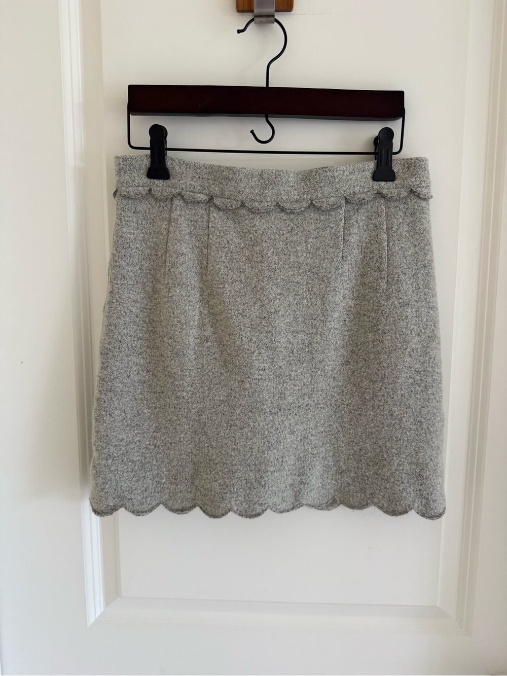 Club Monaco Grey Wool-Blend Mini Skirt